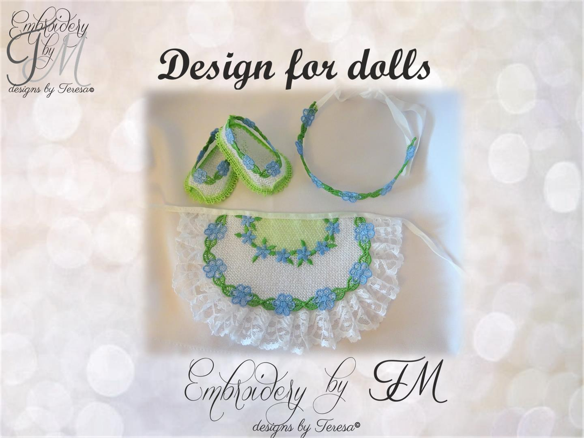 Design for dolls – Embroidery by TM - designs by Teresa s.r.o.