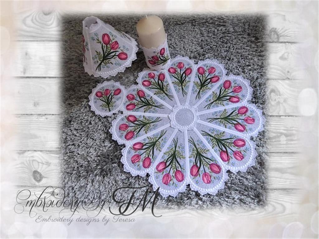 Large set Tulip Embroidery by TM designs by Teresa s.r.o.