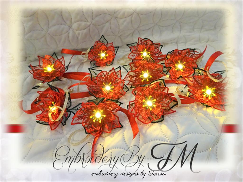 How to make  Poinsettia Lights