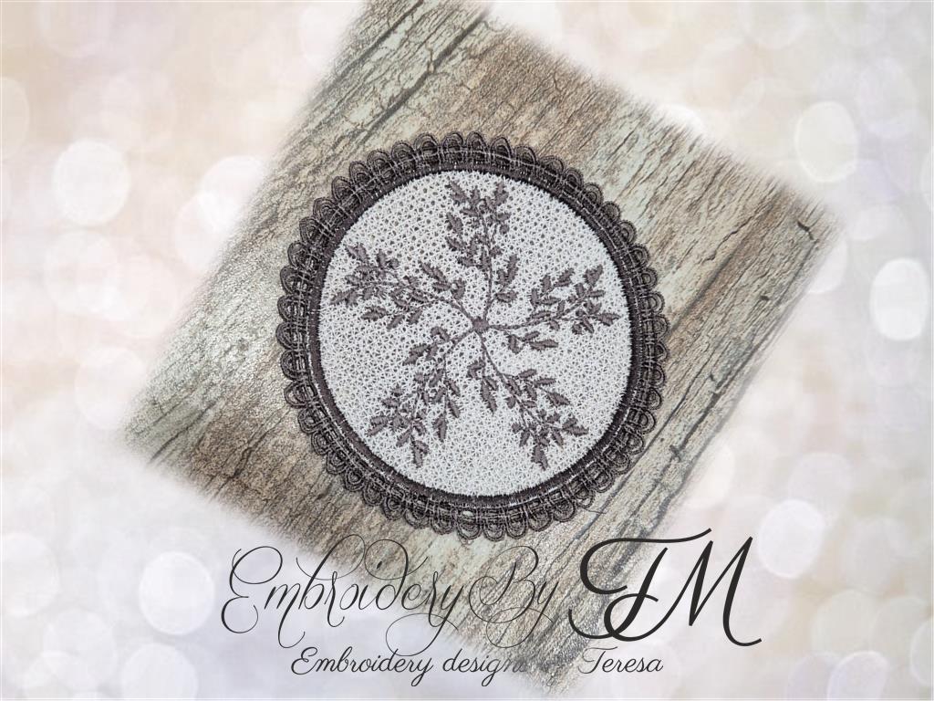 Set coasters flowers  / 5x7