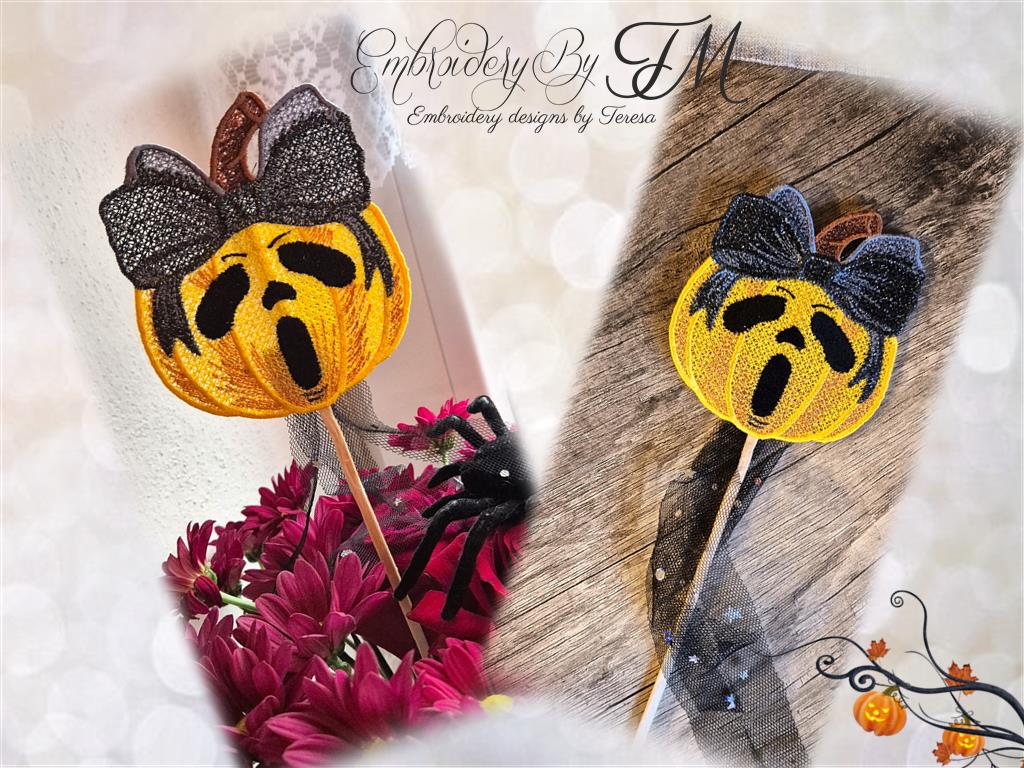 Halloween pumpkin No.1 / two variations / 4x4 hoop