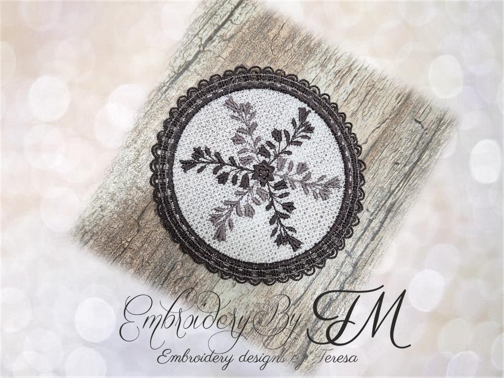 Set coasters flowers  / 5x7