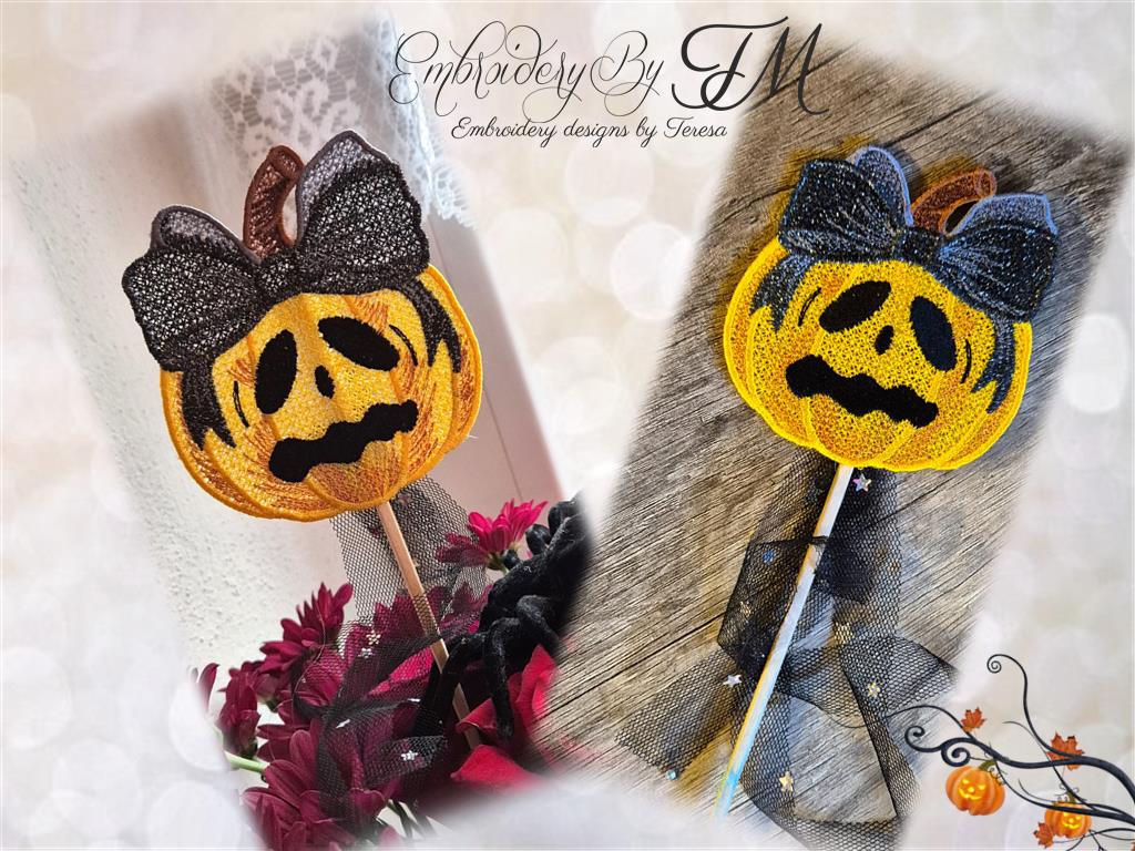 Halloween pumpkin No.2 / two variations / 4x4 hoop