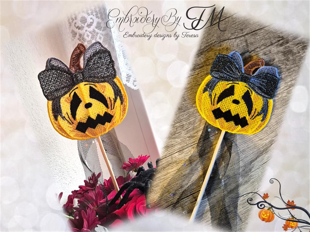 Halloween pumpkin No.3 / two variations / 4x4 hoop