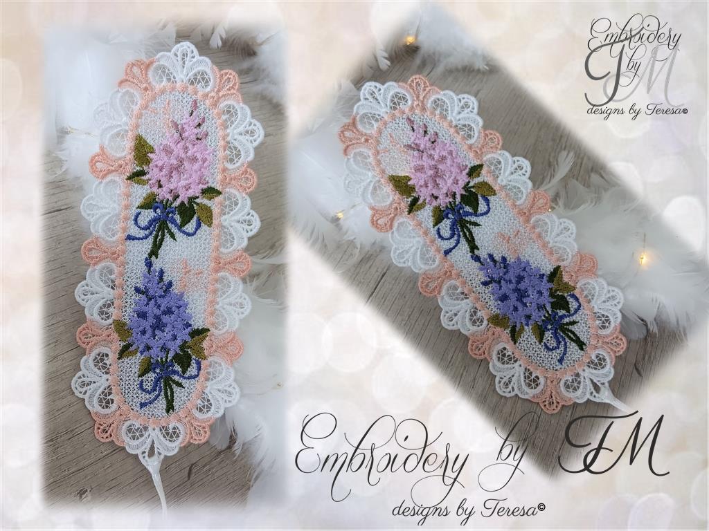 Bookmark with Lilac / 5x7 hoop Embroidery by TM designs by Teresa s