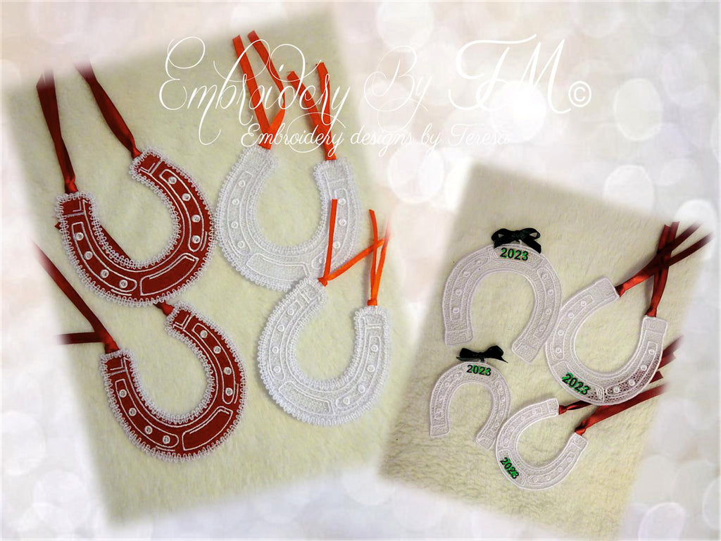 Horseshoes FSL  and combination felt and lace / horseshoes with years 2022 and 2023 and without years