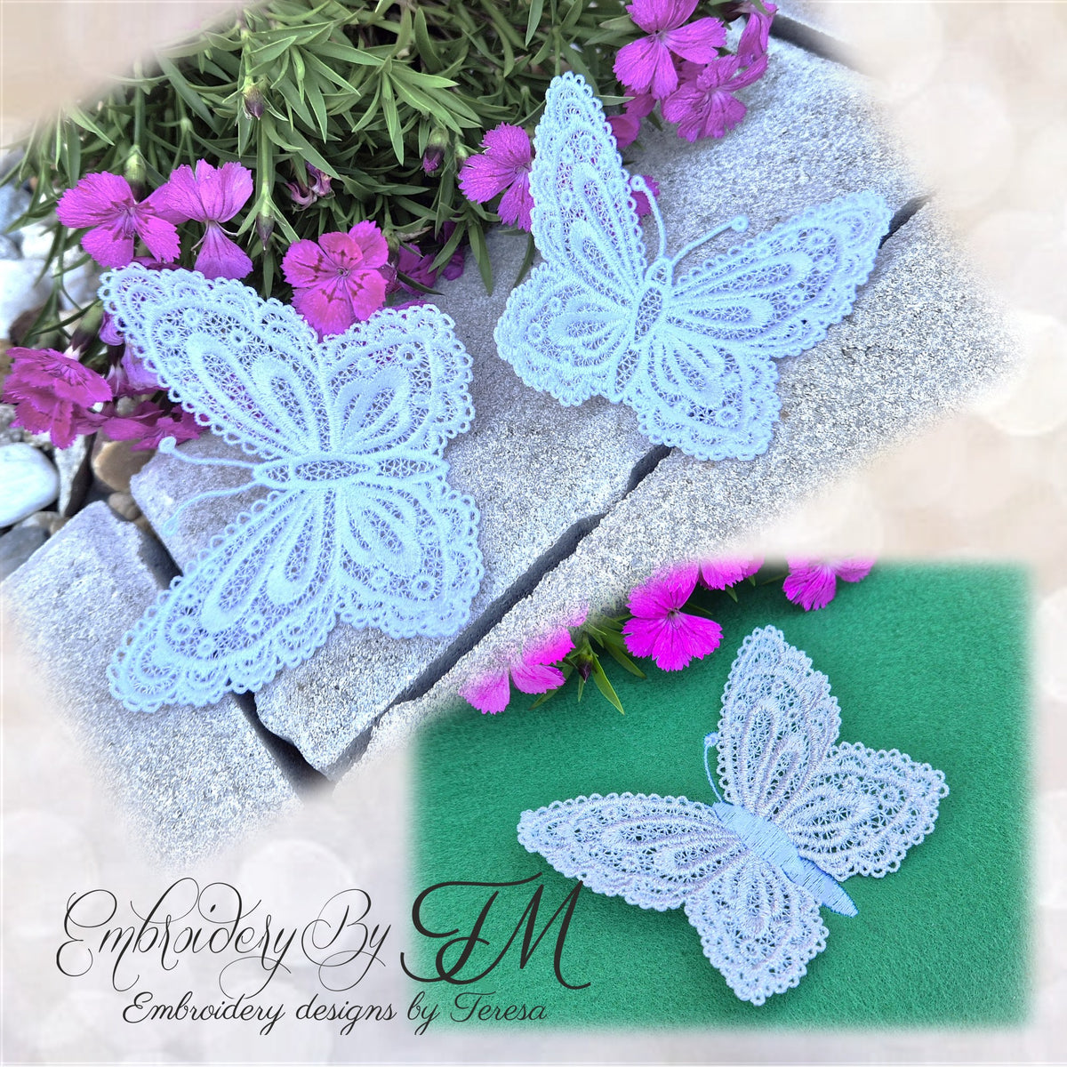 Butterfly two variations/ 4x4 hoop and 5x7 hoop – Embroidery by TM ...