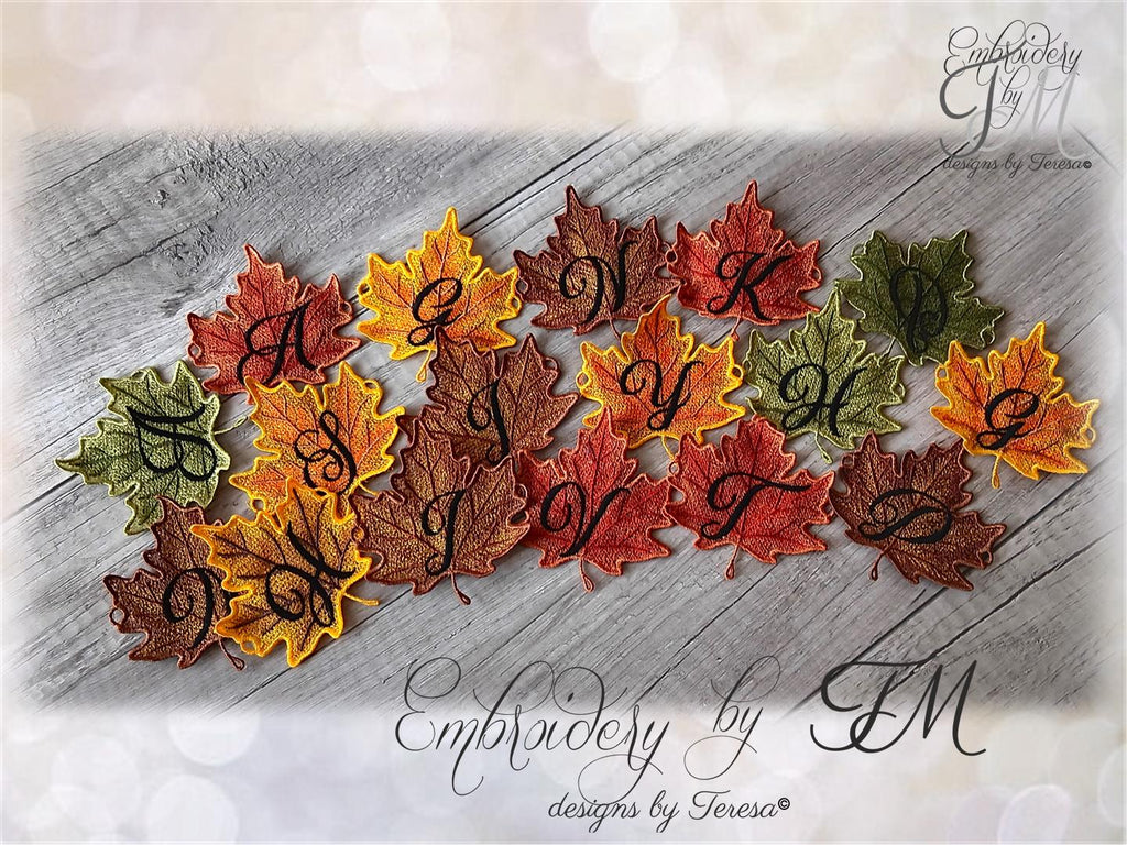 FSL Autumn leaves - Happy Thanksgiving / 4x4 hoop