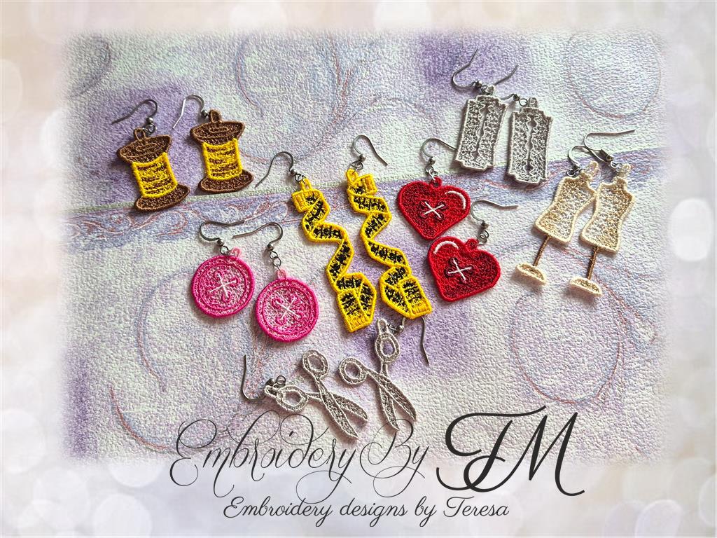 Set Sewing earrings / 4x4 hoop