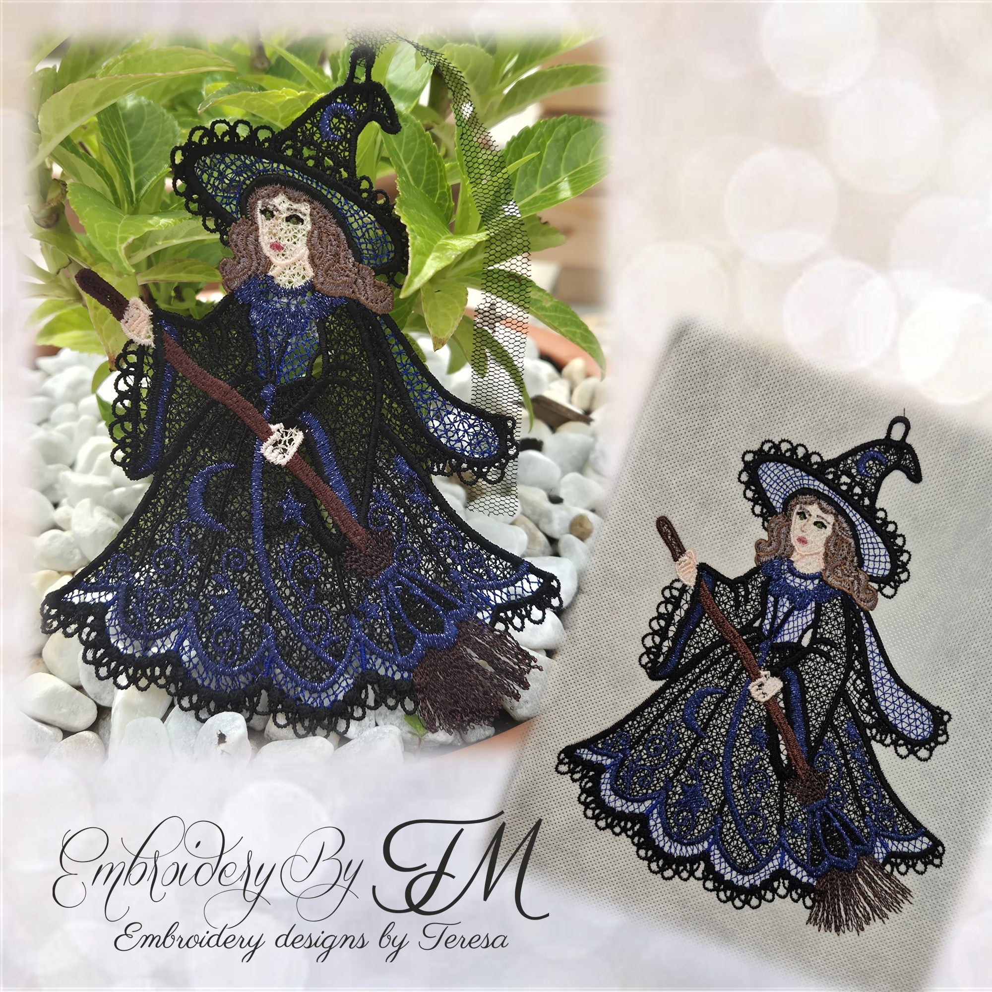Skull FSL/ two sizes – Embroidery by TM - designs by Teresa