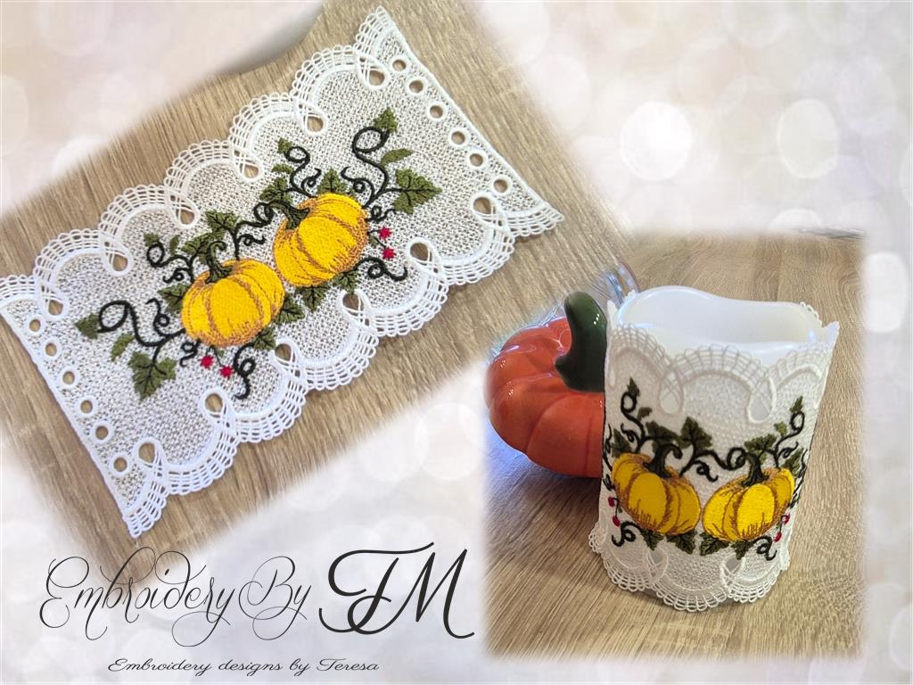 Candle corset pumpkin TM / 6x10 hoop