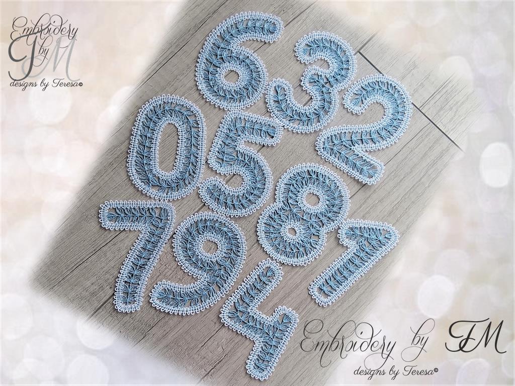 Alphabet and Number FSL – Embroidery by TM - designs by Teresa