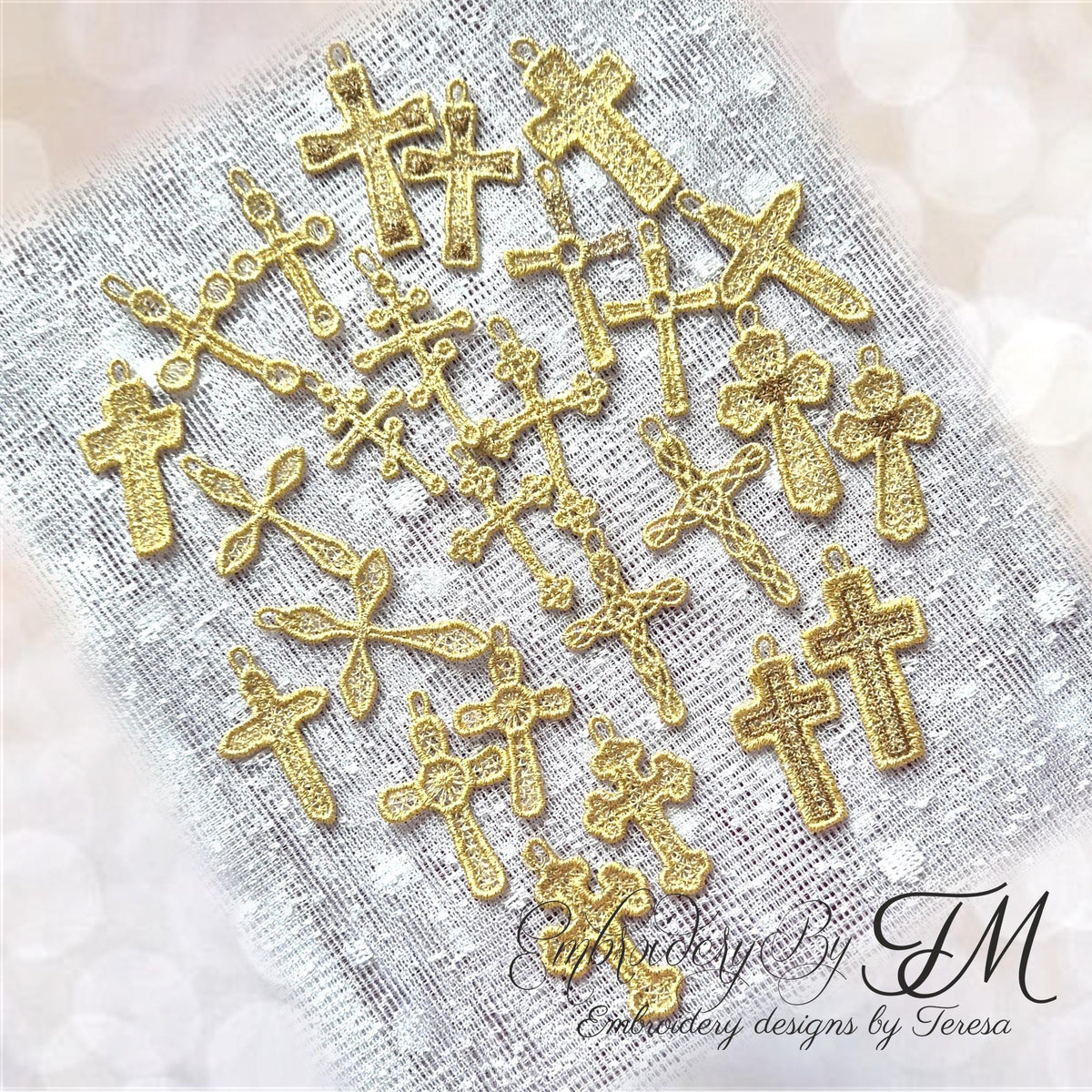 Mini Cross Variants Mini pocket cross set/ 4x4 hoop / 4 variants/ 52 pieces – Embroidery by ...