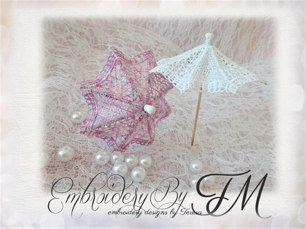 Small lace umbrella / 4x4 hoop