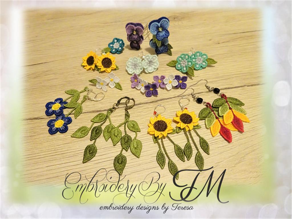 Flowers jewelry FSL/ 12 variations
