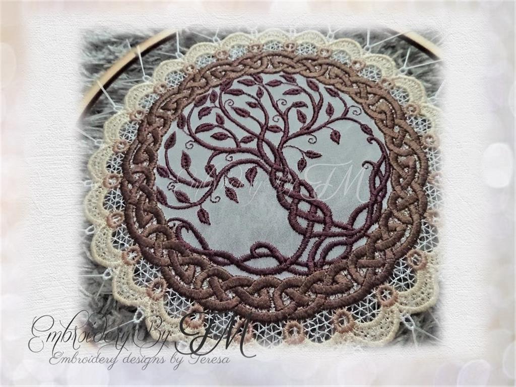 Celtic tree of live FSL or FSL + chiffon / Four sizes / two variations