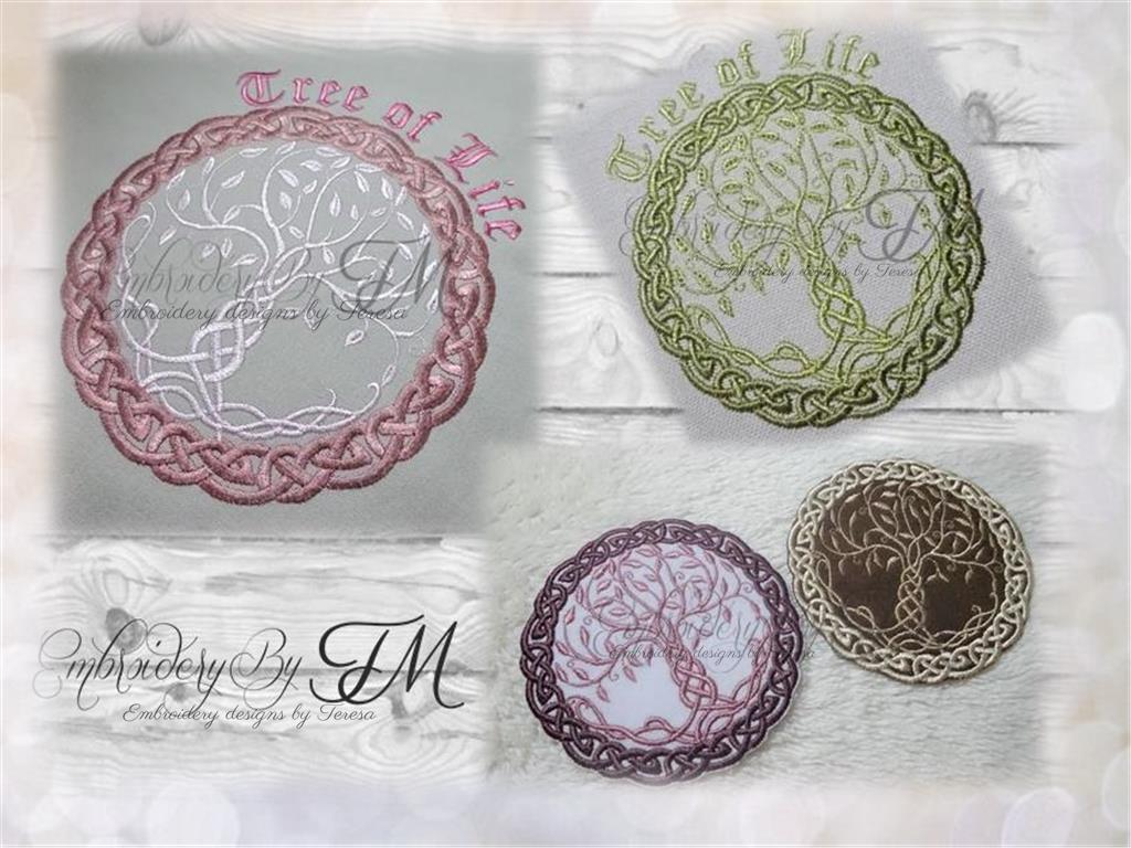 Celtic Tree of Life - embroidery design / This is not FSL!/ Five sizes / Two variations