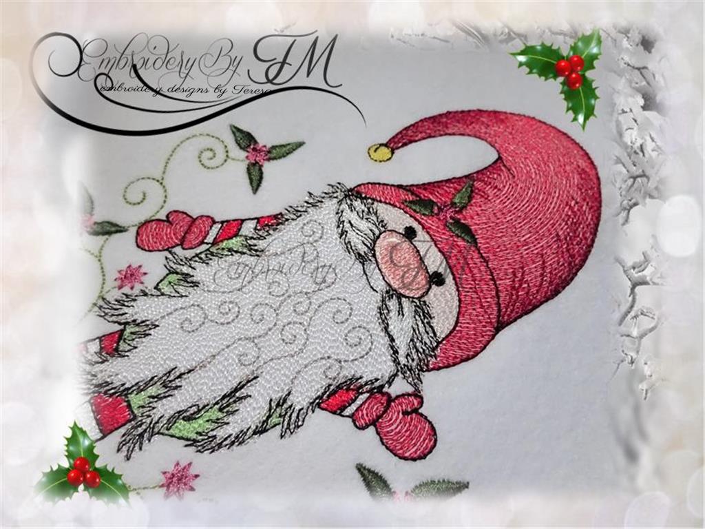 Gnome christmas No.2 / embroidery design / two sizes