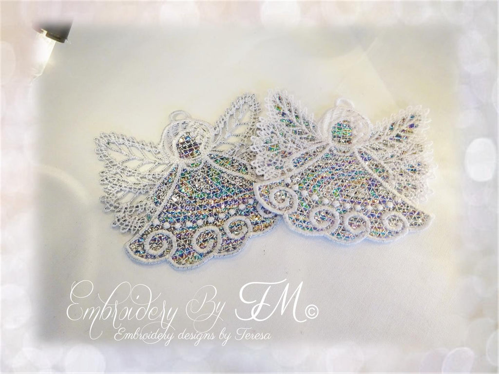 Angel Christmas lace /  FSL or FSL + mylar foil
