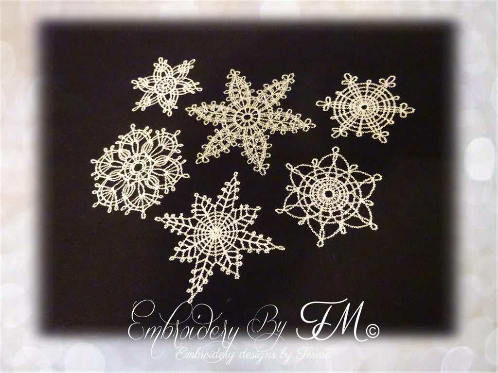 Lace Snowflake /very delicate lace/+the design snowflakes designs for embroidery on fabric