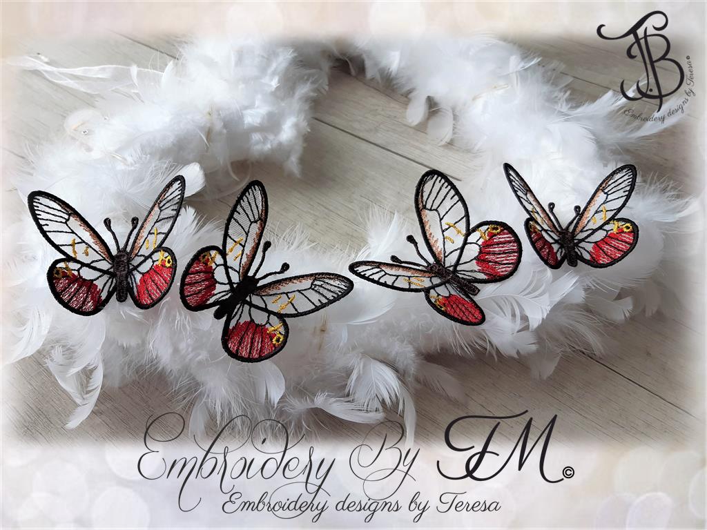 Butterfly No.26/4x4 hoop/design on tulle