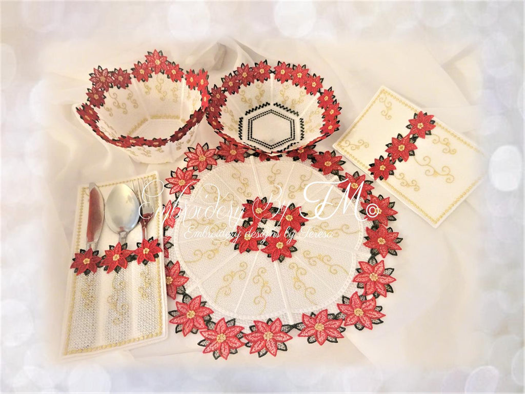 Large  set design with poinsettia