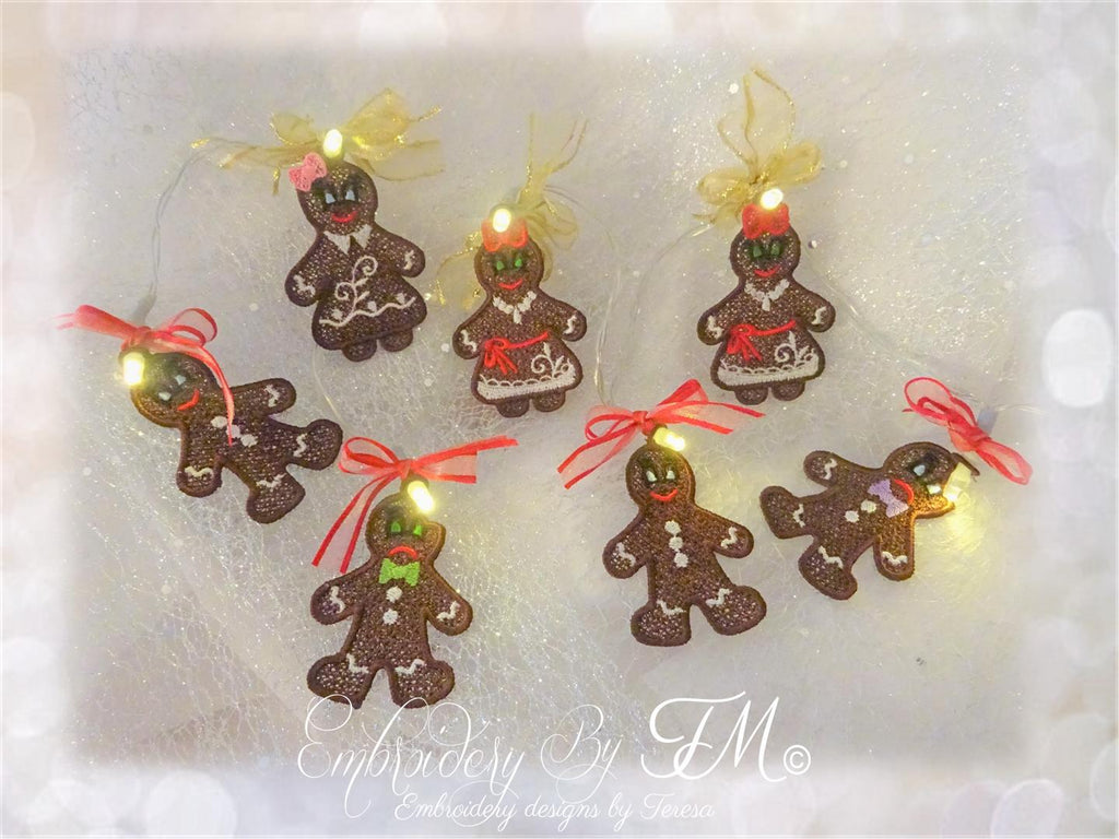 Gingerbread Lights  / 4x4 hoop