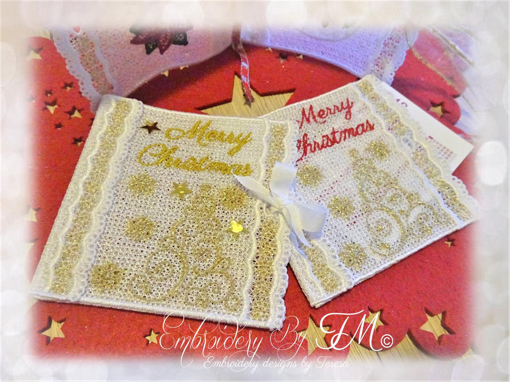 Christmas envelope /With image and without image - for your text /4x4 hoop