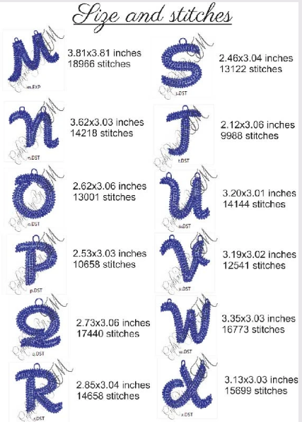 FSL alphabet/4x4 hoop