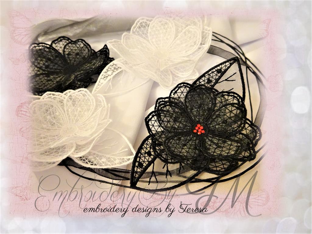 Flowers on Organza / two sizes
