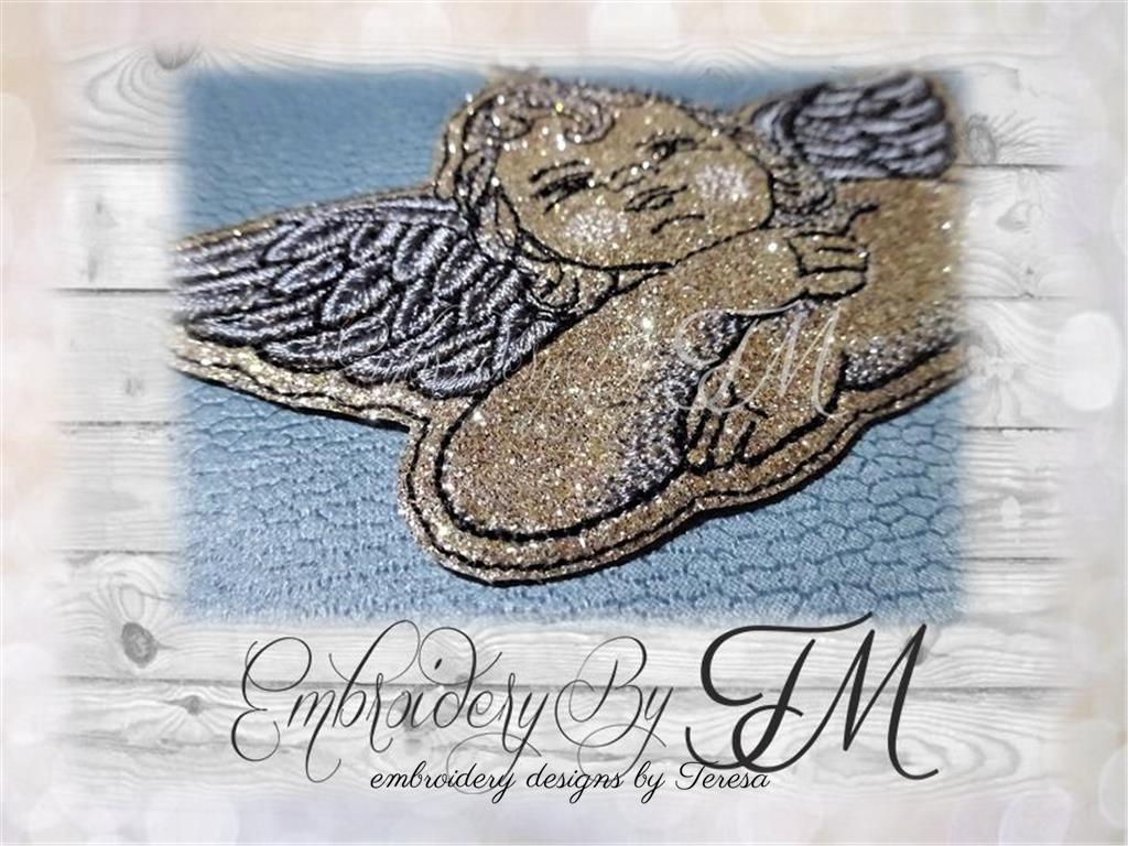 Cherub angel / FSL / design on vinyl or felt / embroidery on fabric