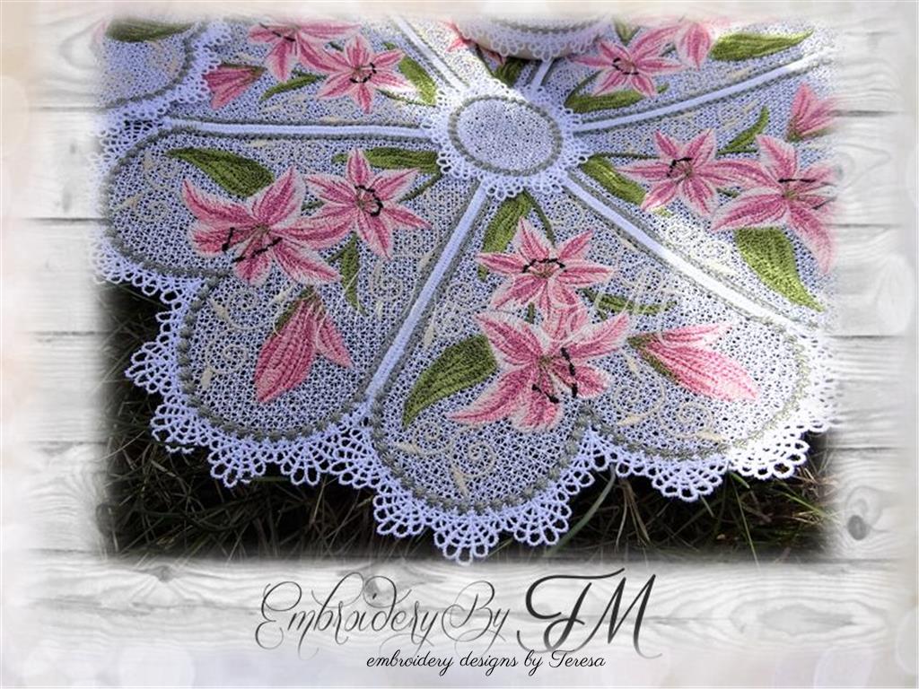 Doily with Lily/5x7 hoop