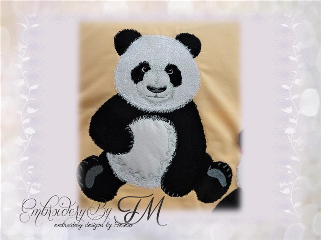 Panda designs / four sizes / panda boy and panda girl/Panda for hanging or application on fabric