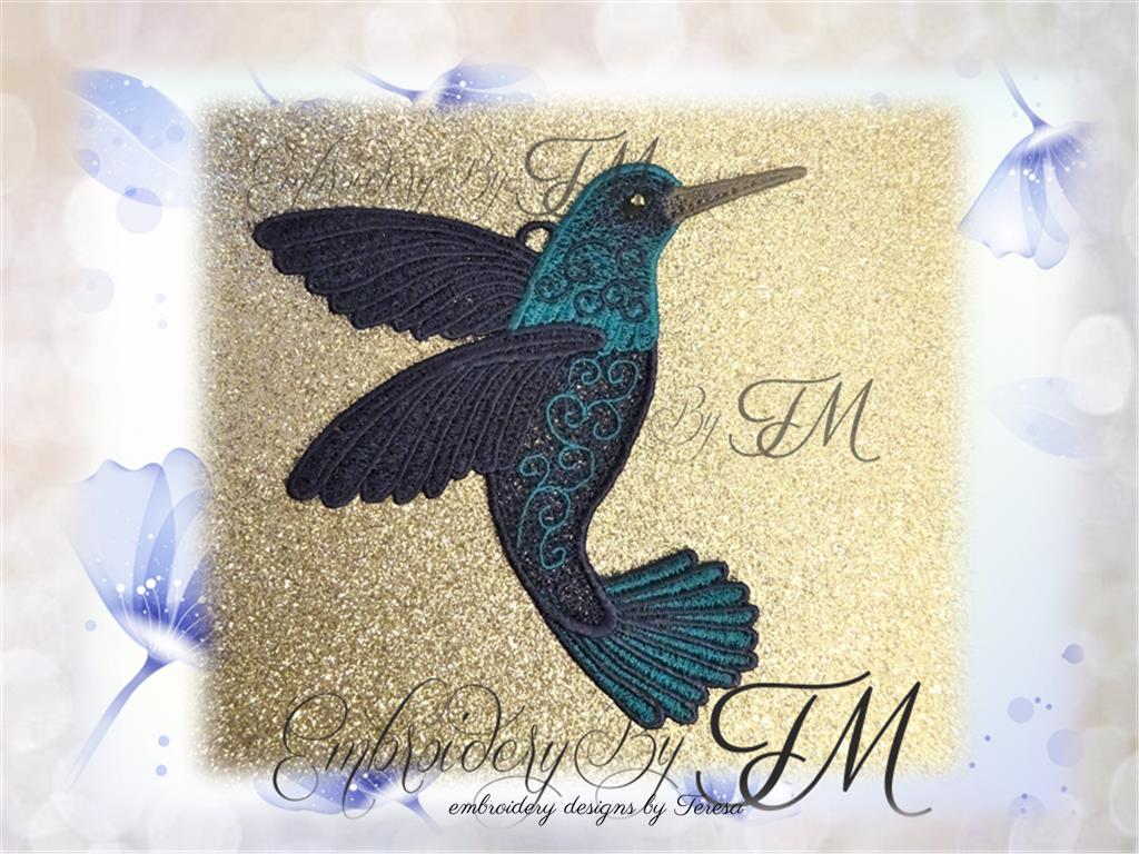 Hummingbird lace /two sizes/ 5x7 hoop and 4x4 hoop