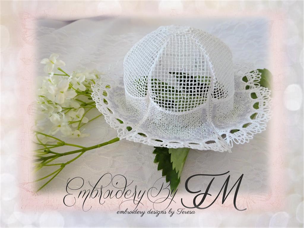 Lace Baby Hat / three sizes / 5x7 hoop