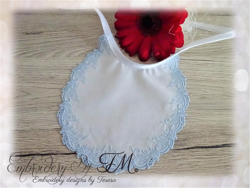 Baby Bib - combination lace and fabric / four sizes
