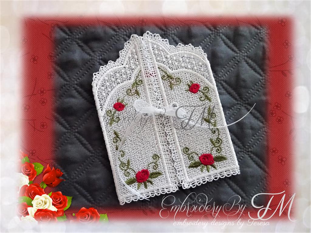 Lace envelope / 5x7 and 6x10 hoop/ two sizes/ we embroider only one piece
