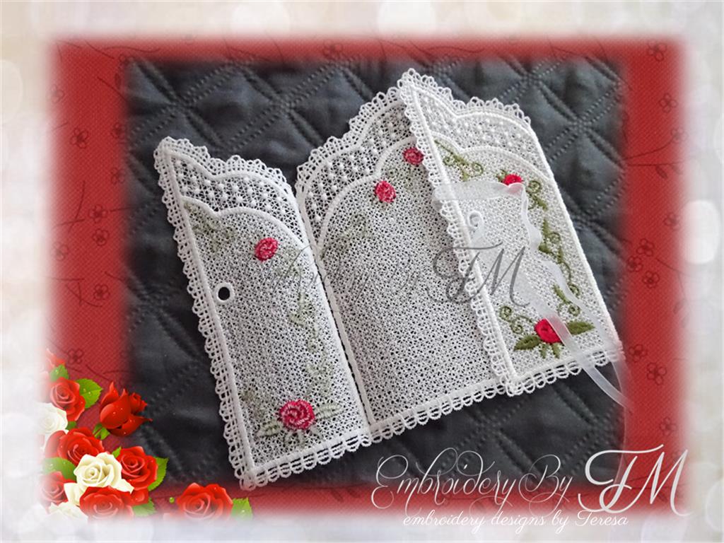 Lace envelope / 5x7 and 6x10 hoop/ two sizes/ we embroider only one pi Embroidery by TM