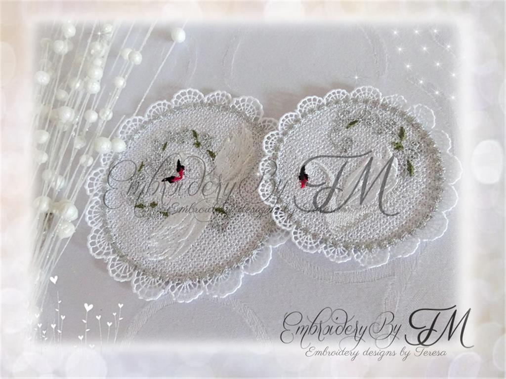 Coasters wedding with swans / two sizes