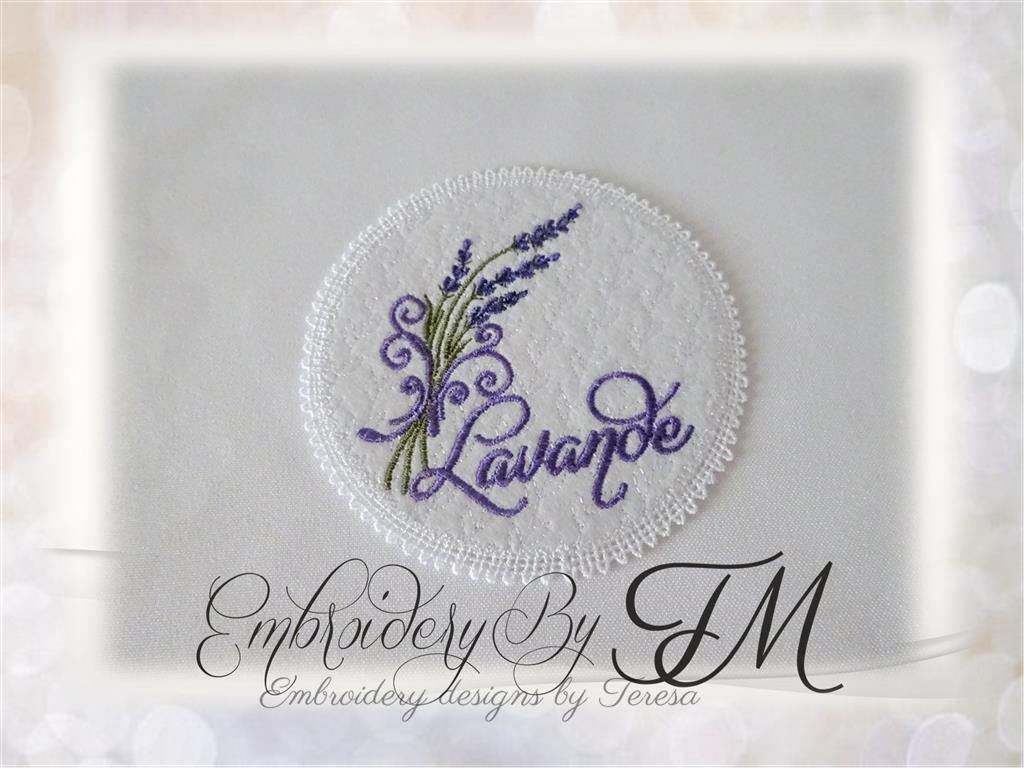 Coaster with Lavender or Lavande text/ two sizes - two texts