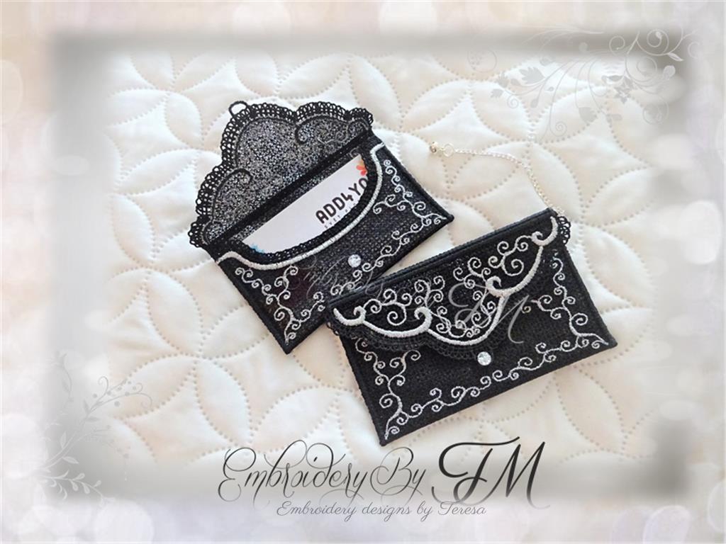Lace envelope /5x7 hoop and 6x10 hoop/ three sizes/we embroider only one piece