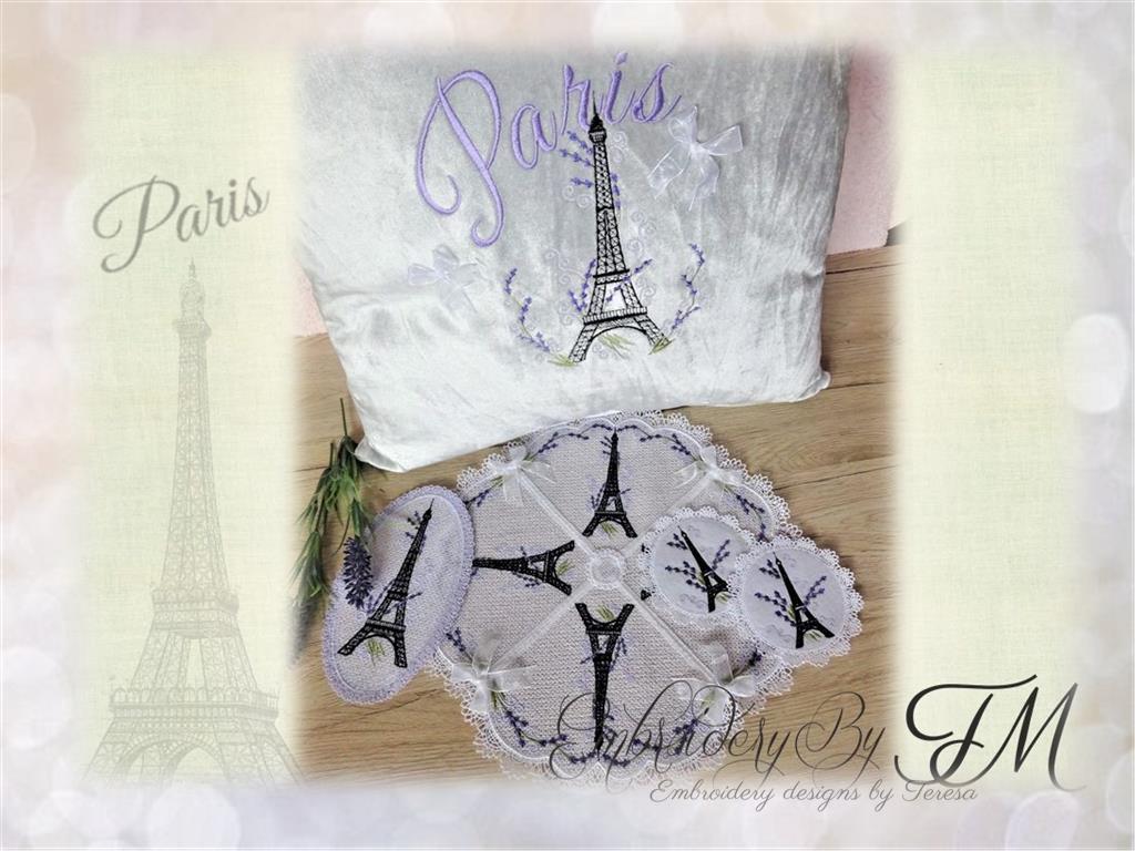 Large set  the Eiffel Tower / machine embroidery design