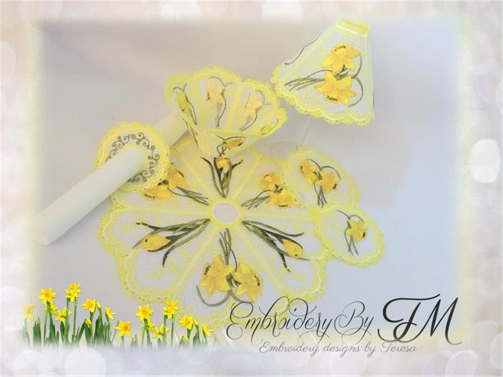 Large set with Daffodil + napkin holder