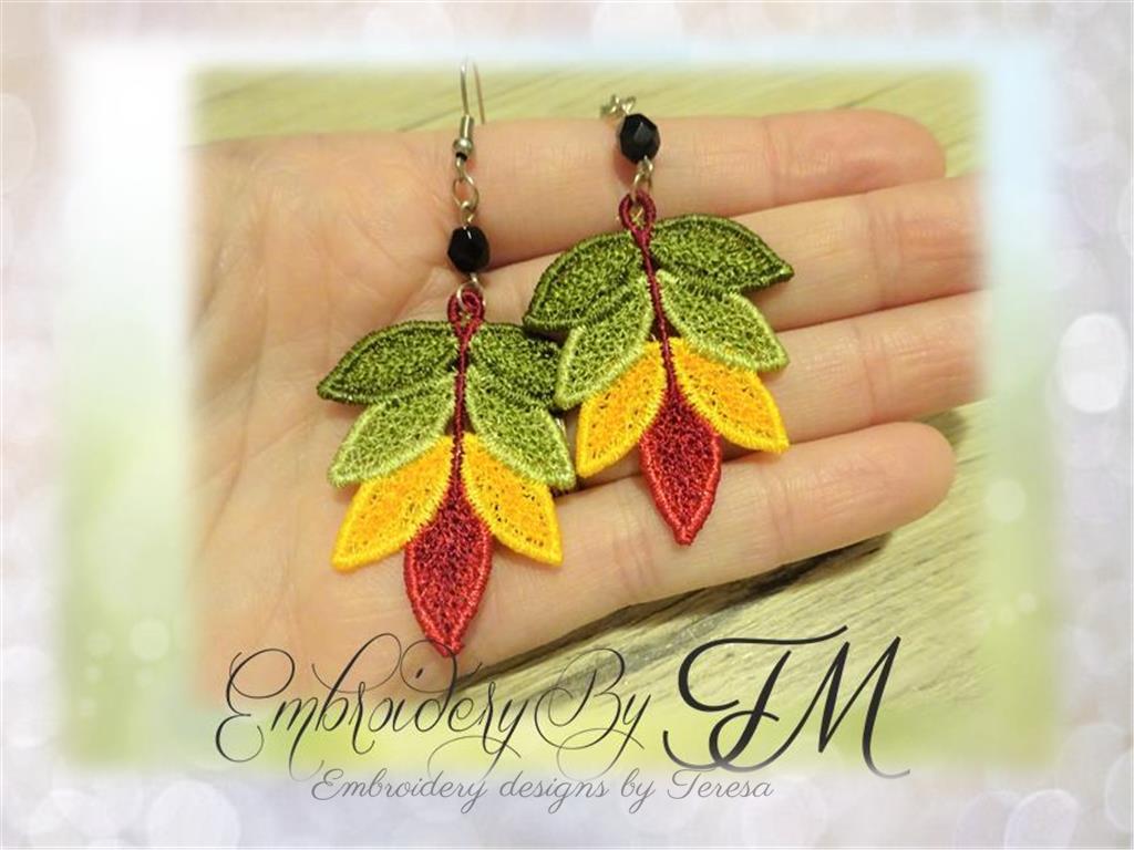 Leaves colors earrings FSL