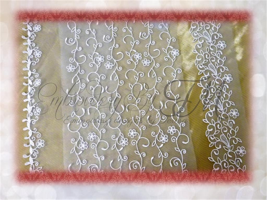 Organza Embroidery / Design flowers/8 design variations