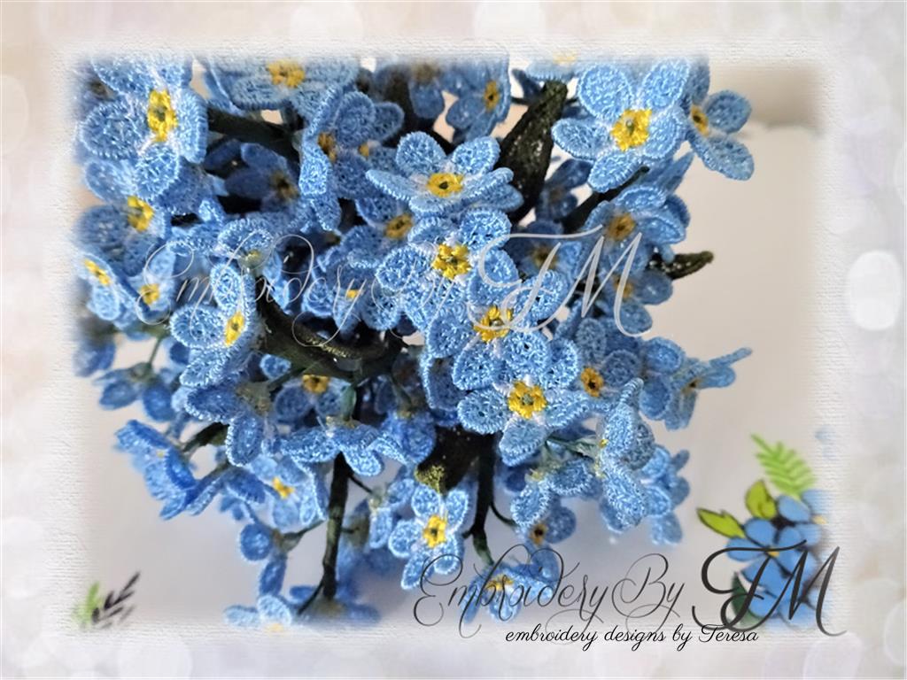 Forget-me-not/3D lace