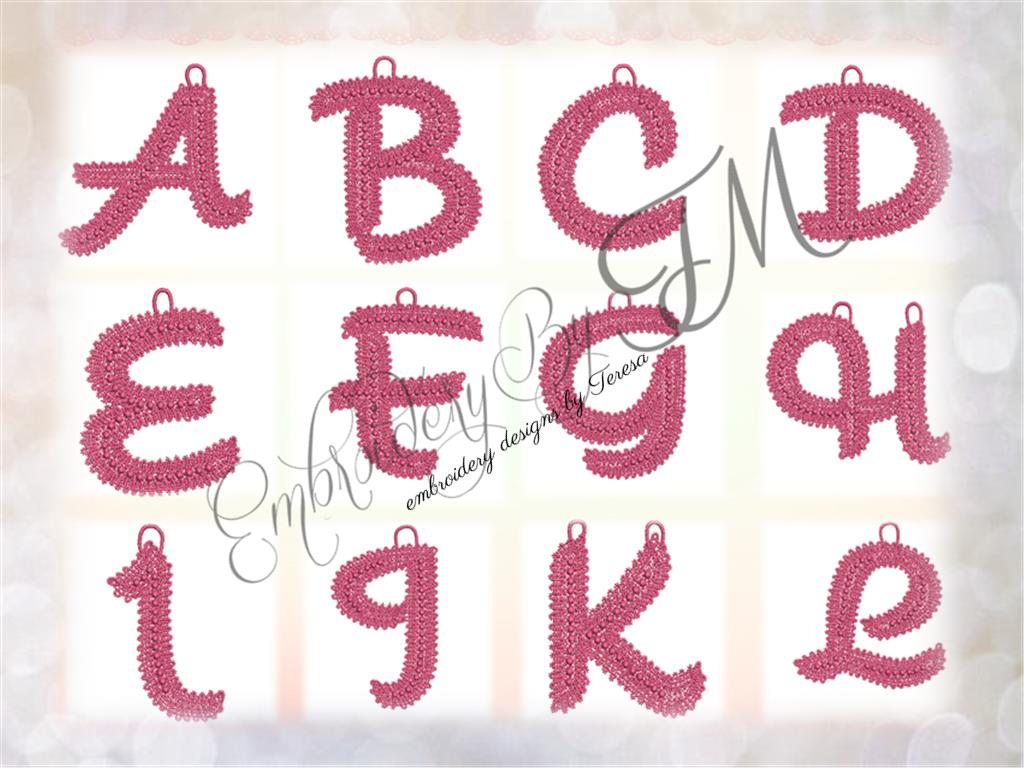 FSL alphabet +Numbers /4x4 hoop