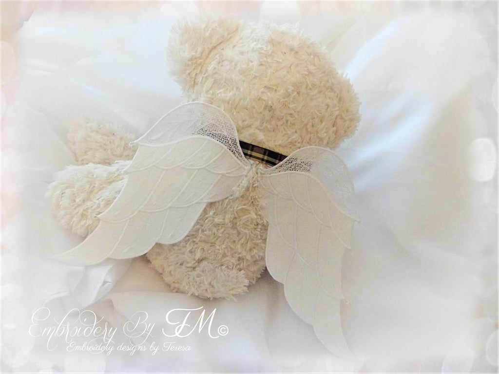 Angel Wings / Combination of felt and lace or lace and organza  /four sizes