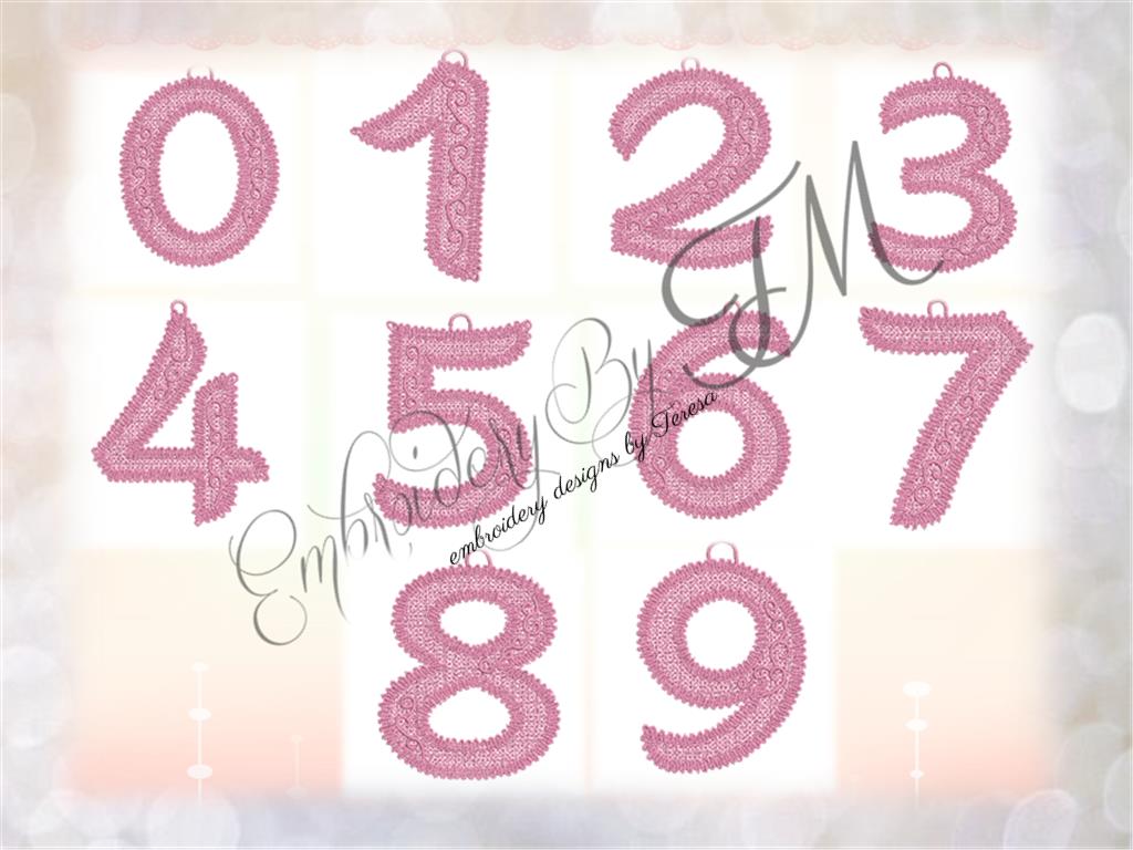 Lace set numbers  /4x4 hoop