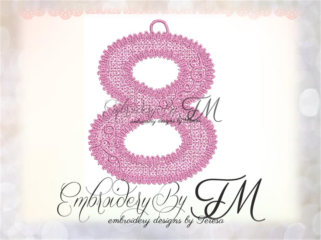 Number lace 8/4x4 hoop